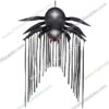 black inflatable spider with hanging silk