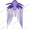 purple inflatable spider with hanging silks
