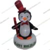 inflatable penguin with top hat
