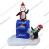 inflatable penguin with Santa's mailbox