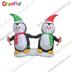 inflatable two penguins holding hands
