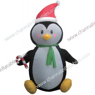 inflatable sitting penguin