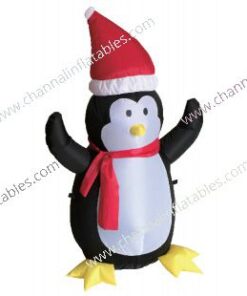 inflatable penguin with yellow forefeet