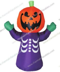 inflatable skeleton pumpkin