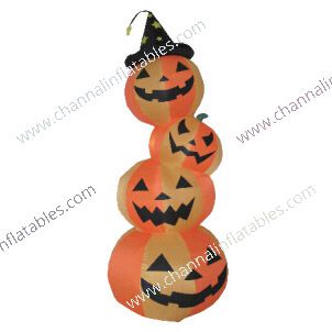 inflatable pumpkin stack four