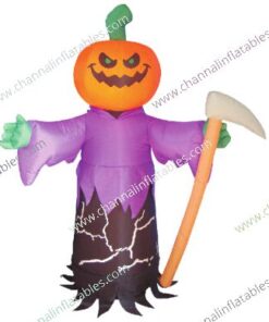 inflatable pumpkin grim reaper