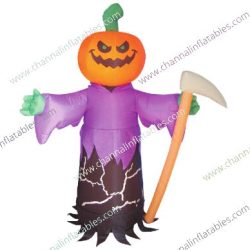 inflatable pumpkin grim reaper