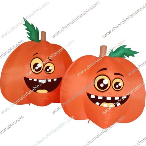 cute inflatable pumpkin duo