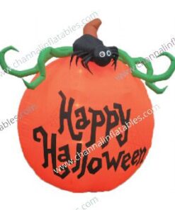inflatable pumpkin with spider