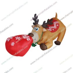 inflatable reindeer with gift bag