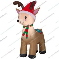 inflatable reindeer with santa hat