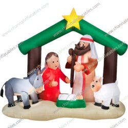 inflatable holy family nativity barn scene