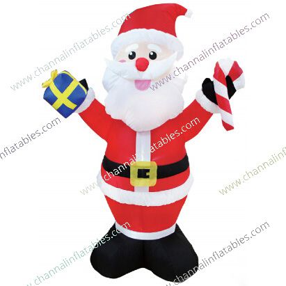inflatable Santa with gift and candy