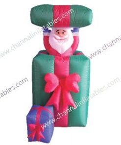 inflatable Santa in gift box