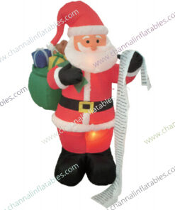 inflatable Santa reading list