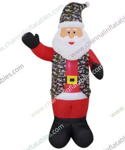 inflatable camouflage Santa