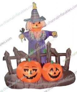 inflatable pumpkin scarecrow