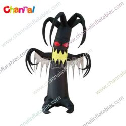 scary black inflatable halloween walking tree