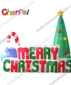 inflatable Merry Christmas sign