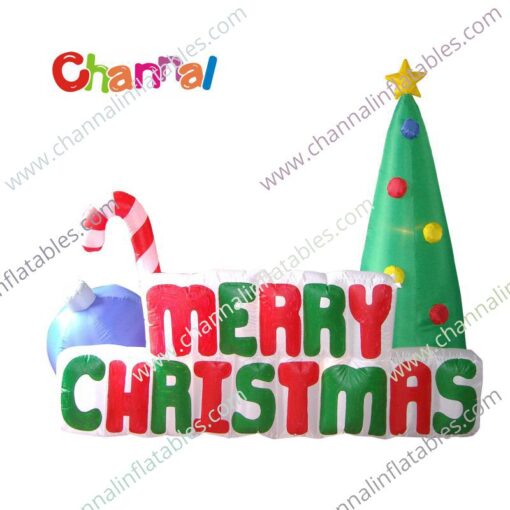 inflatable Merry Christmas sign
