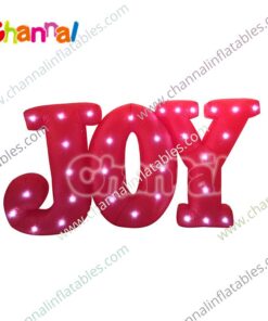 inflatable red joy sign