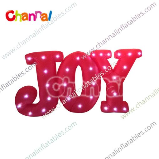 inflatable red joy sign