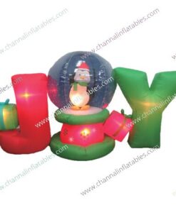 inflatable penguin snow globe joy sing