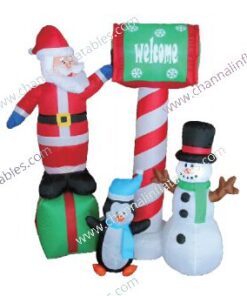 inflatable Christmas welcome sign
