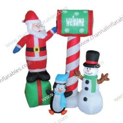 inflatable Christmas welcome sign