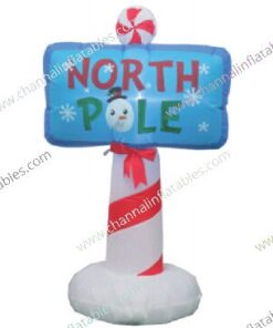 inflatable north pole sign