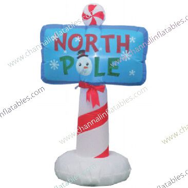 inflatable north pole sign