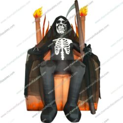 inflatable death on fire throne