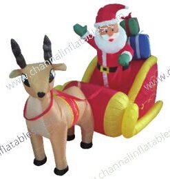 inflatable santa reindeer sleigh