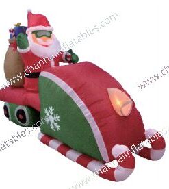 Inflatable Santa Snowmobile