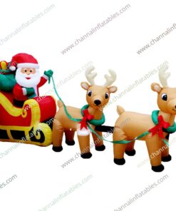 inflatable duo reindeer sleigh