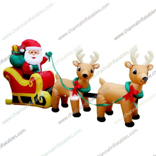 inflatable duo reindeer sleigh