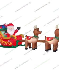 inflatable duo reindeer sleigh