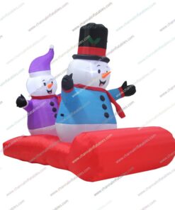 inflatable snowman sled