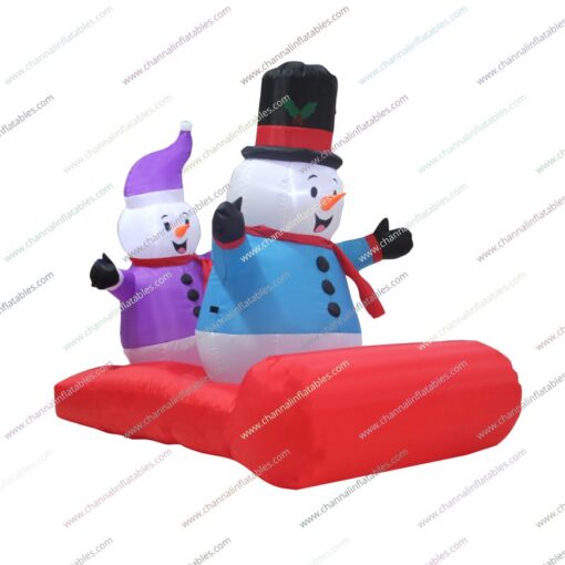 inflatable snowman sled