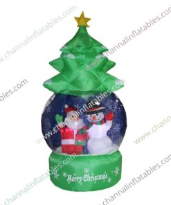 inflatable Christmas tree snow globe decoration