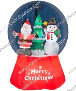 inflatable Santa snowman snow globe decoration
