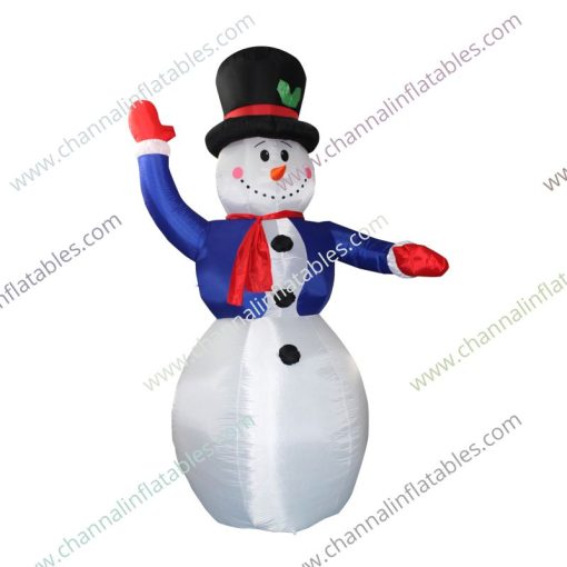 inflatable snowman magician