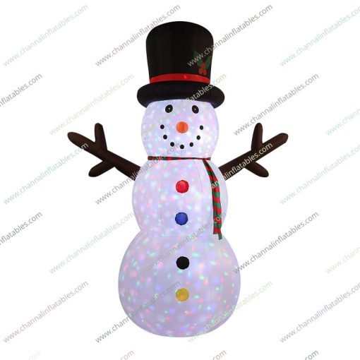 inflatable snowman with top hat