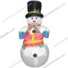 inflatable snowman holding gift