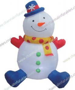 inflatable sitting snowman