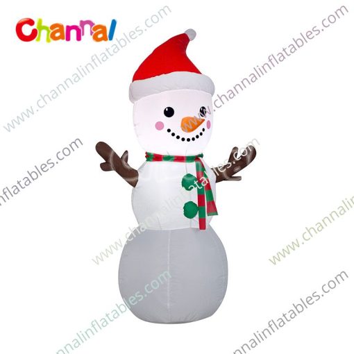 inflatable snowman with stick arms