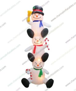inflatable snowman stack