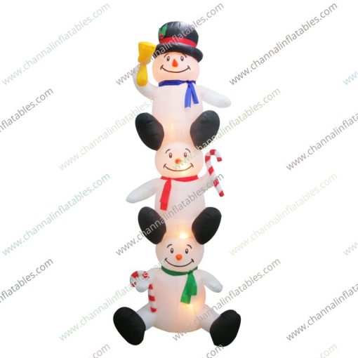 inflatable snowman stack