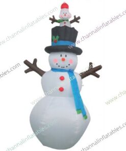 inflatable snowman on snowman