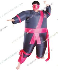 black inflatable sumo costume